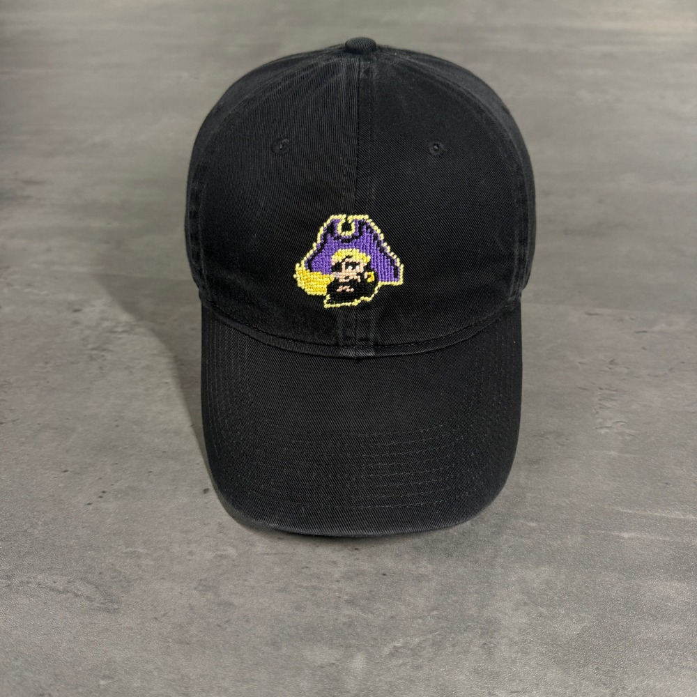 Smathers & Branson East Carolina Pirates Hat Black Needlepoint ECU Preppy‎ Golf